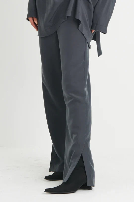 Peachskin Side Slit Pants - Madison's Niche
