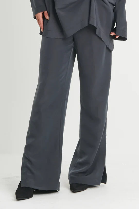 Peachskin Side Slit Pants - Madison's Niche