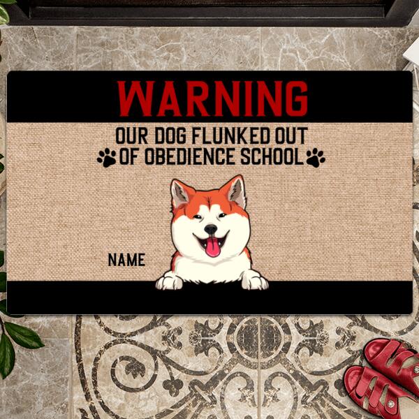 Personalized Dog Doormat, Warning Dog Mat, Funny Welcome Mat Dog, Dog Lover Gift, Gift For Dog Mom Dog Dad