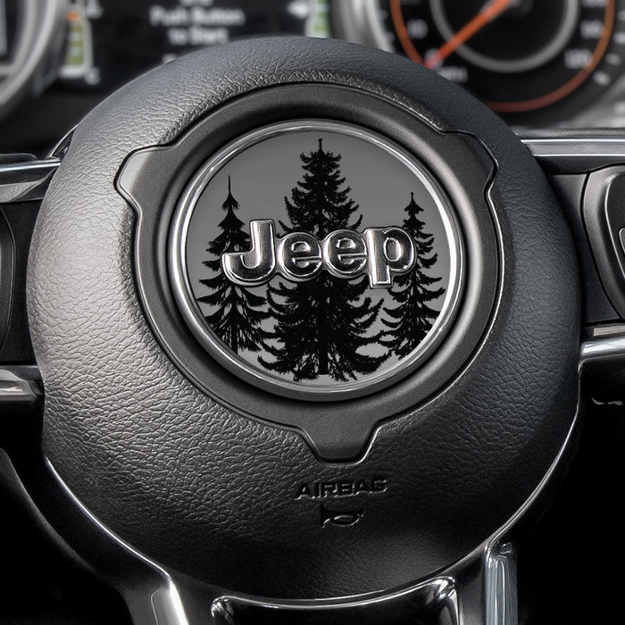 Pine Tree Sky Steering Wheel Decal
