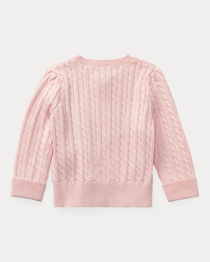 Pink Cable-Knit Cardigan - Madison's Niche