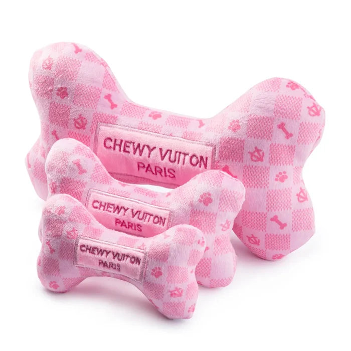 Pink Check Chewy Vuiton Bone - Madison's Niche