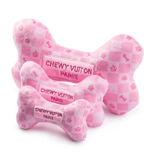 Pink Check Chewy Vuiton Bone - Madison's Niche