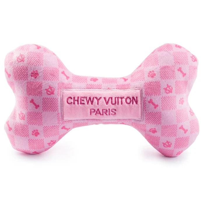 Pink Check Chewy Vuiton Bone - Madison's Niche