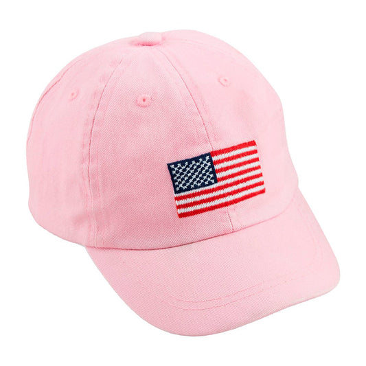 Pink Flag Embroidered Hat - Madison's Niche