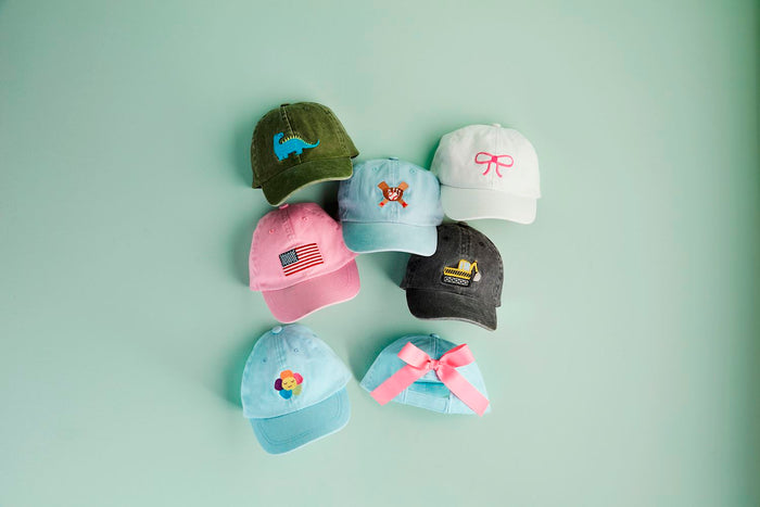 Pink Flag Embroidered Hat - Madison's Niche