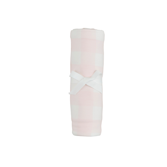 Pink Gingham Soft Swaddle - Madison's Niche