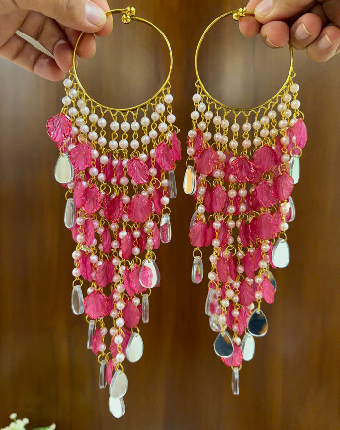 Pink Petal & Mirror Cascade Kalira Pair