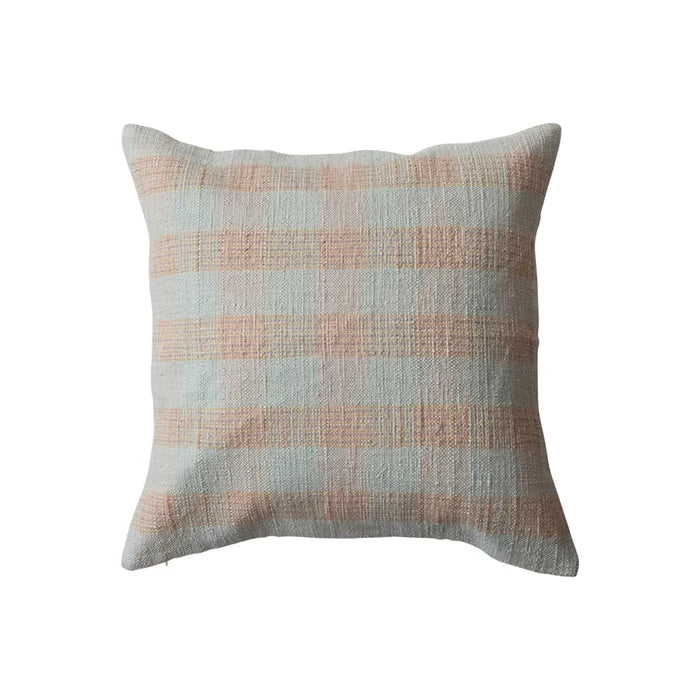 Pink & Tan Plaid 20" Pillow - Madison's Niche