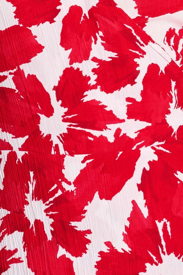 POM DRESS CRINKLE BUBBLE in Bloom Red from POM Amsterdam
