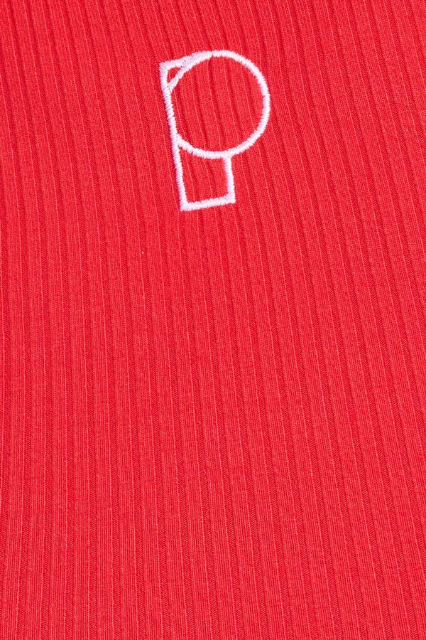 POM TOP TANK TOP in Rib Bloom Red from POM Amsterdam