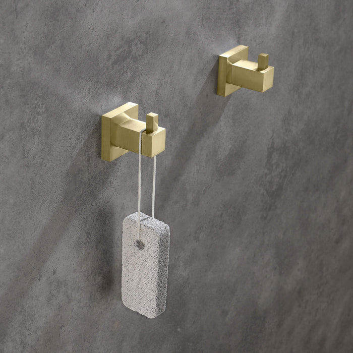 Quadra Bathroom Towel & Robe Hook 2 Count - CBA-1501-2PC