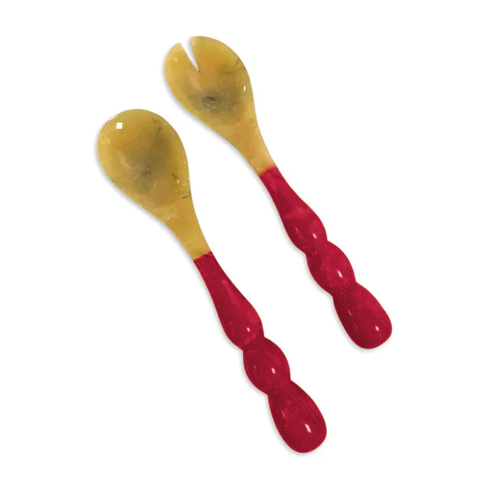 RESIN Rio Bubble Salad Servers (Pink).