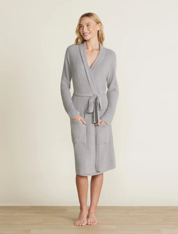 Ribbed Robe in Dove Gray - Madison's Niche