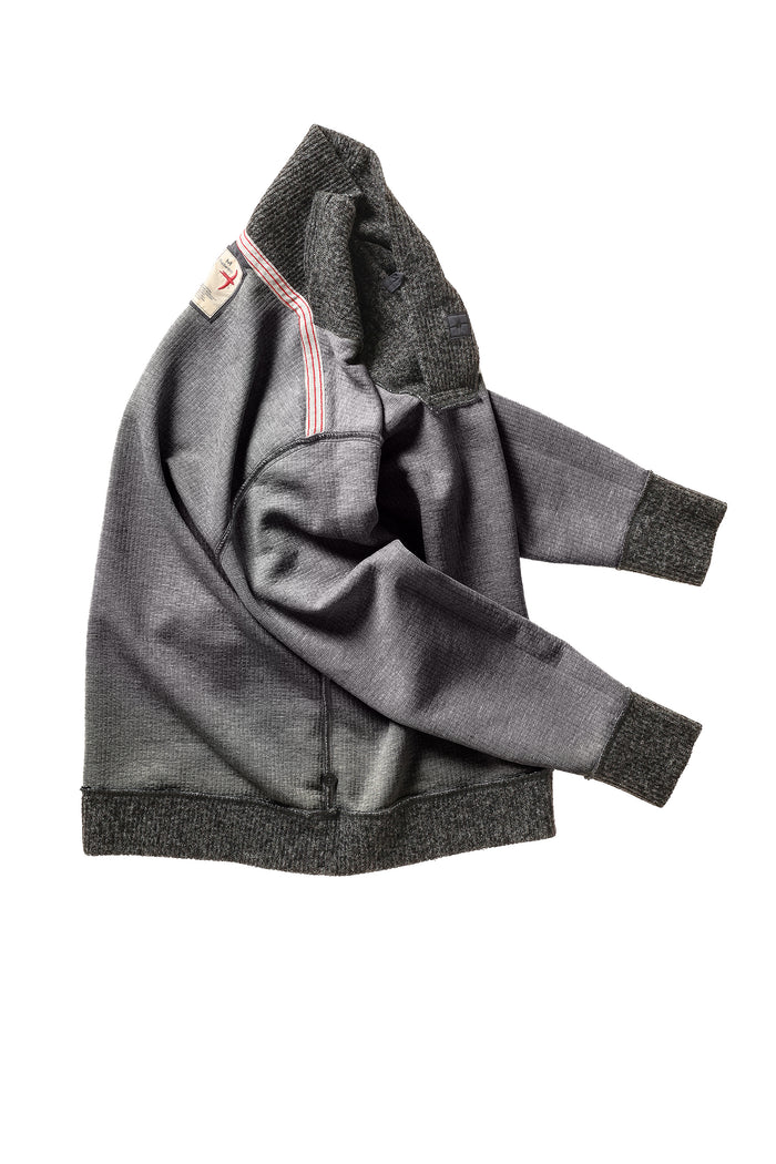 Ridge Twist Shawl - Charcoal Marl