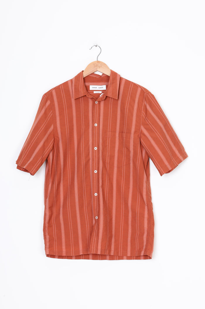 Samsoe Samsoe Mens Orange Shirt Size L