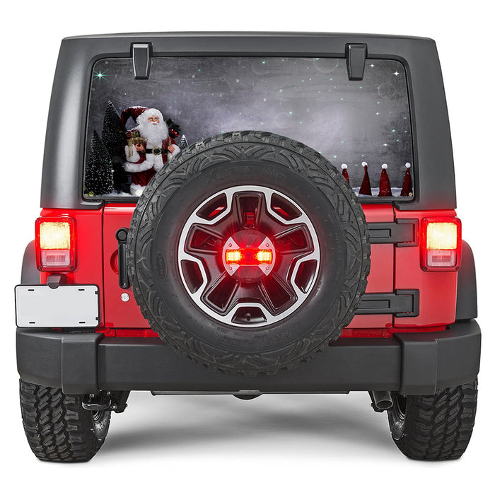 Santa Hats Rear Window Decal