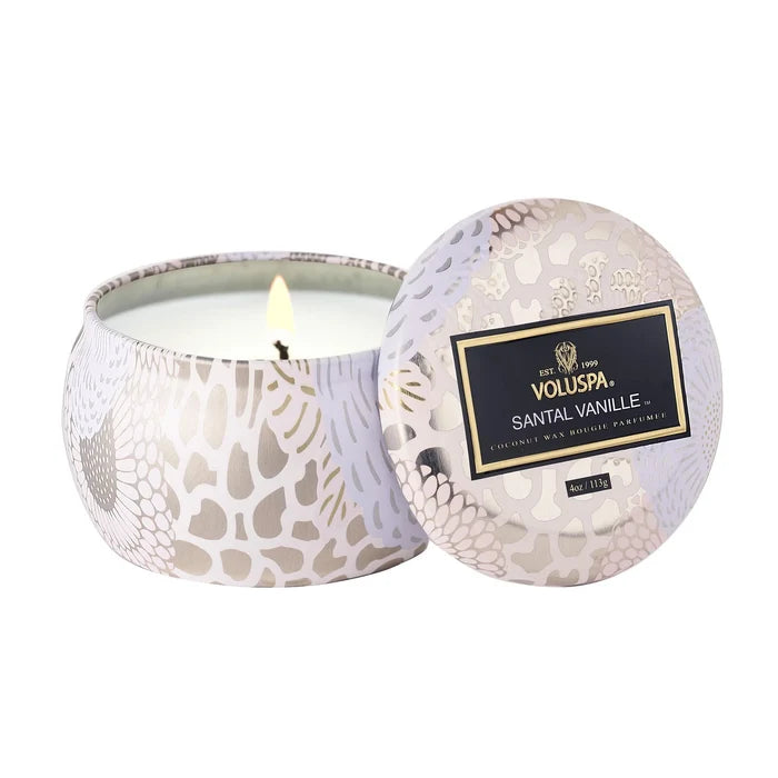 Santal Vanille Mini Tin Candle - Madison's Niche