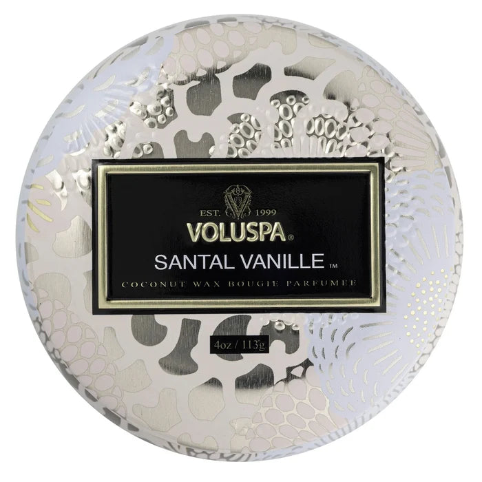 Santal Vanille Mini Tin Candle - Madison's Niche