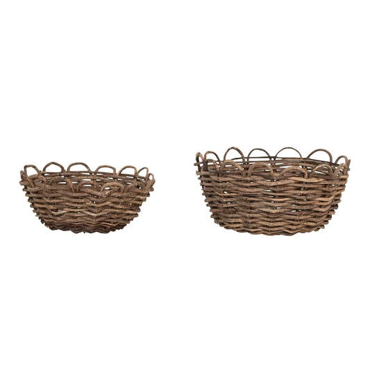 Scalloped Edge Vine Basket - Madison's Niche