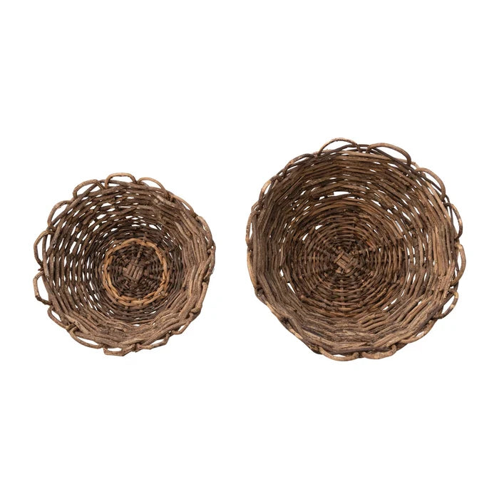 Scalloped Edge Vine Basket - Madison's Niche
