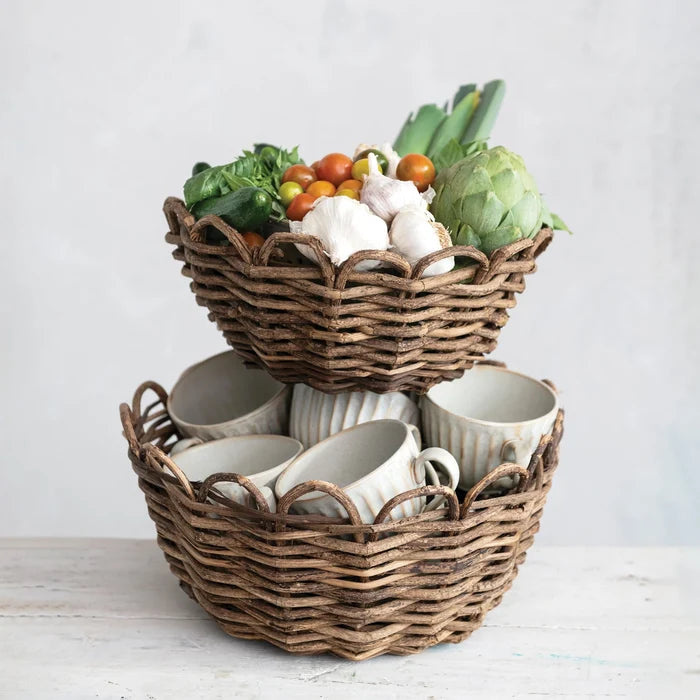 Scalloped Edge Vine Basket - Madison's Niche