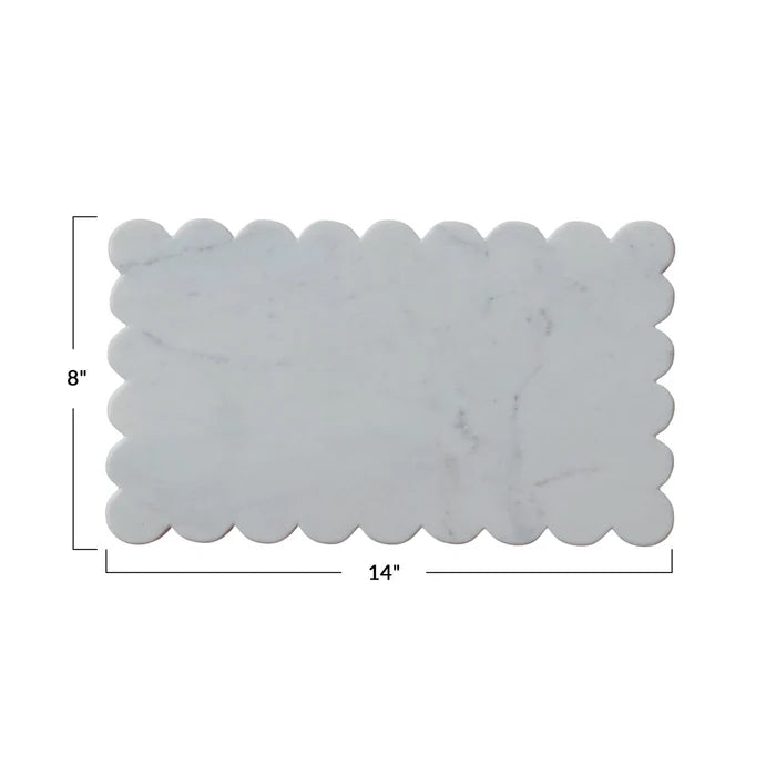 Scalloped Marble Board - Madison's Niche