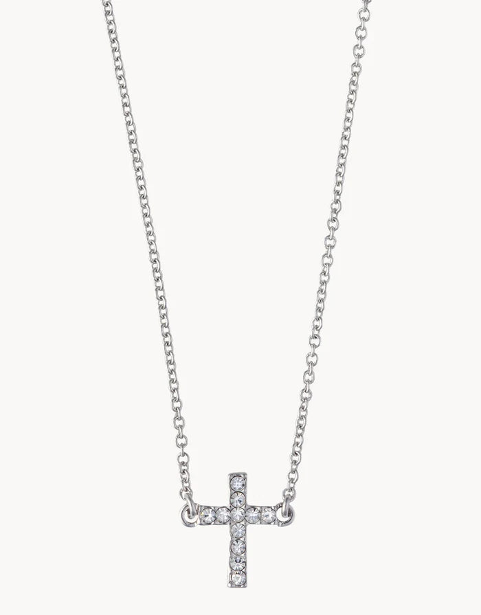 Sea La Vie Necklace Have Cross in Silver - Madison's Niche