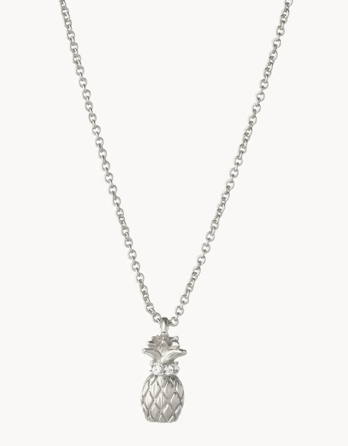 Sea La Vie Necklace Pineapple in Silver - Madison's Niche