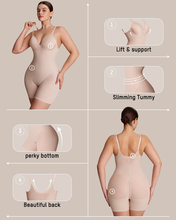 Seamless Full-Body Shaping Bodysuit