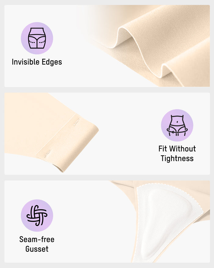 Seamless Invisible Comfort Thongs (5 Pack)