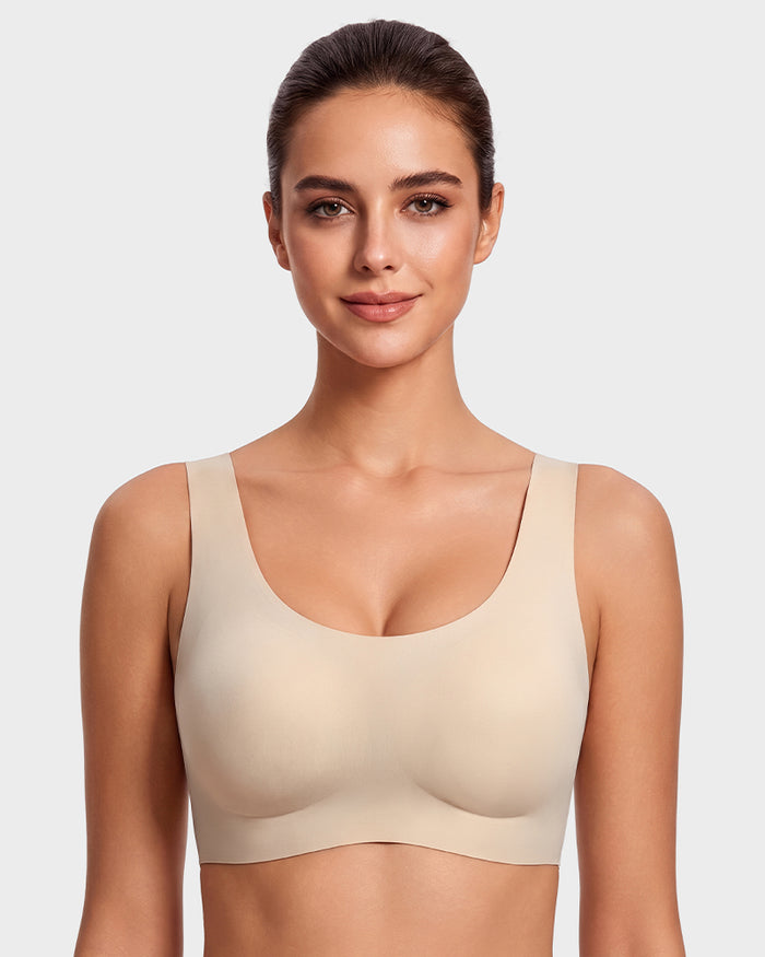 Seamless Wireless Full-Coverage T-Shirt Bra