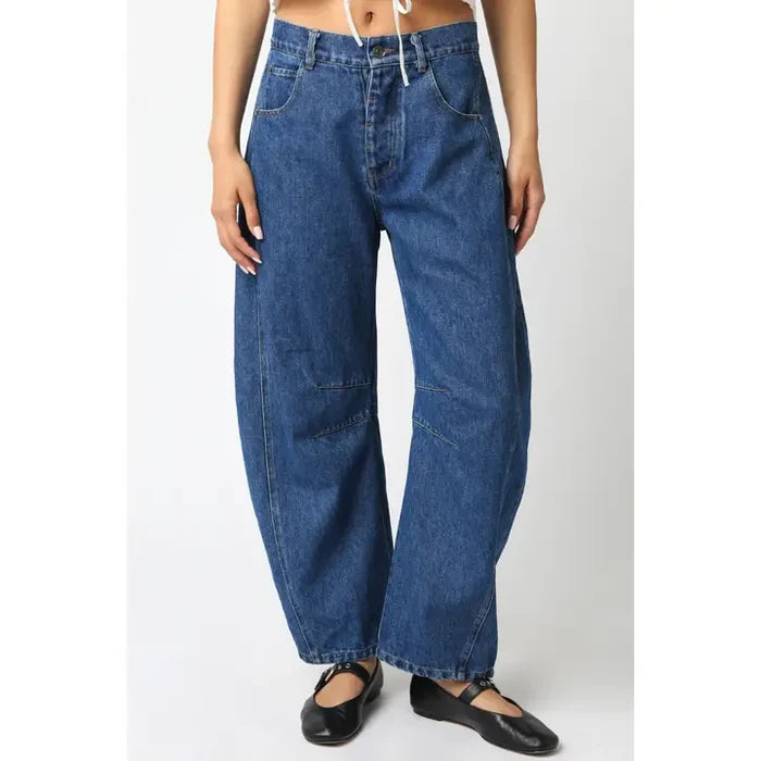 Selina Barrel Leg Denim Pants