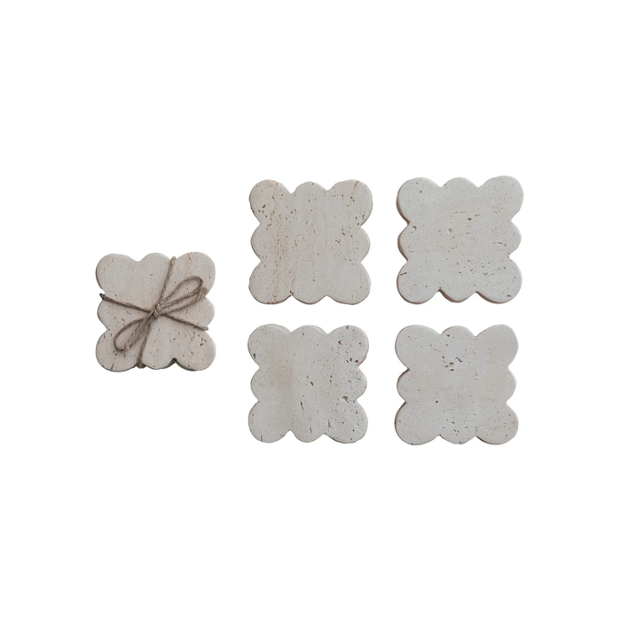 Set of 4 Scalloped Coasters