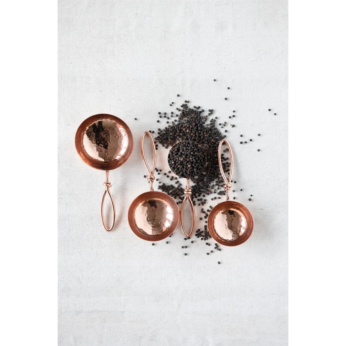 Set Of 4 Stainless Steel Scoops With Tie - Madison's Niche