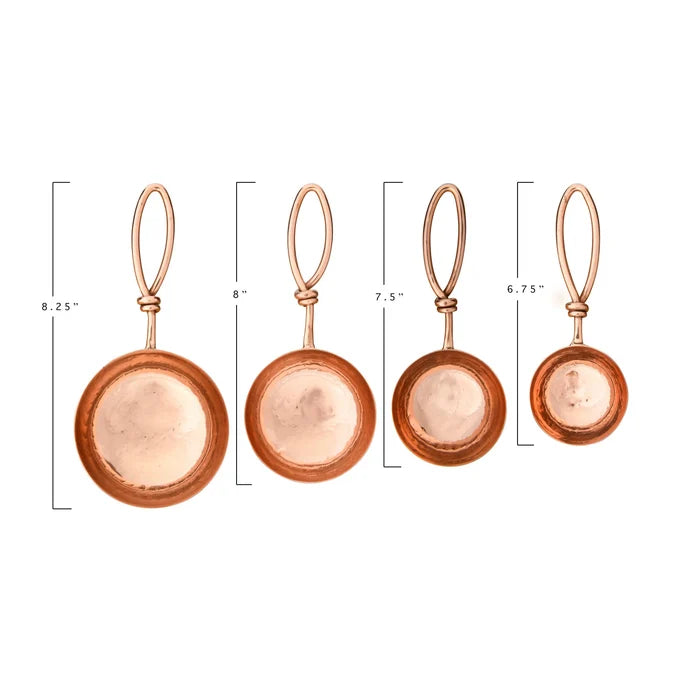 Set Of 4 Stainless Steel Scoops With Tie - Madison's Niche