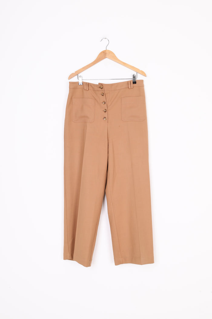 Sezane Womens Brown Pants Size 44