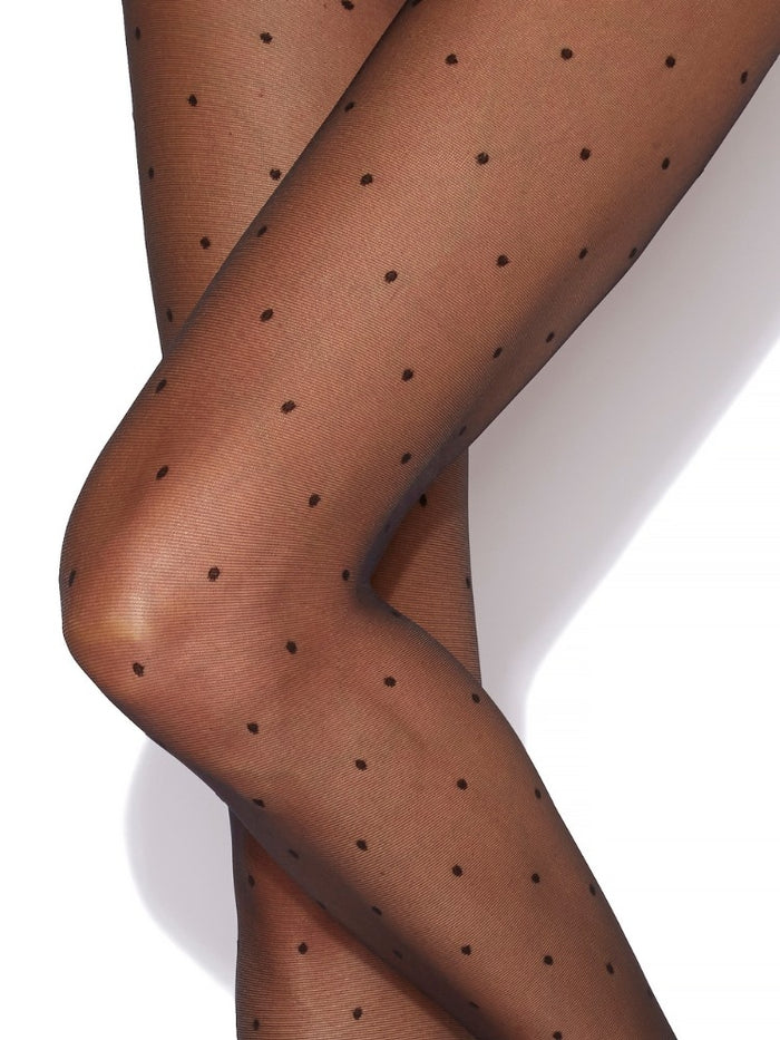 Sheer tights with spotty design by Charnos
