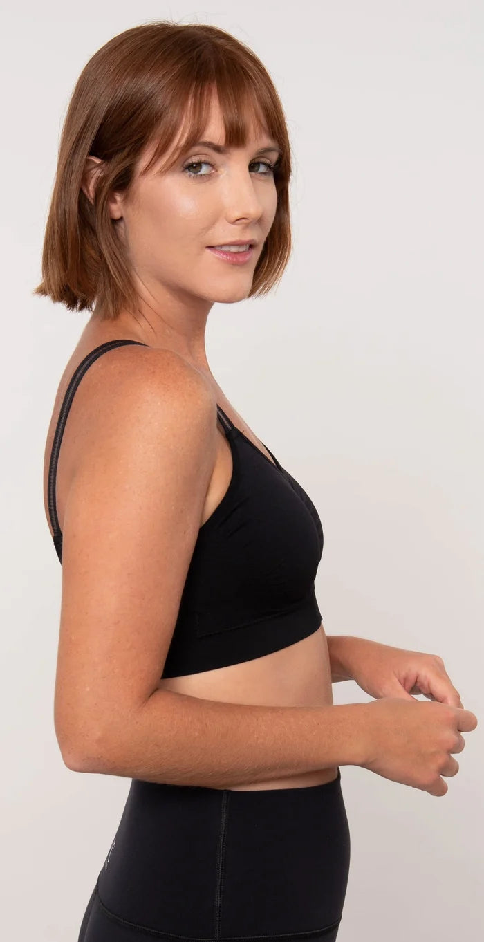Sheer Strap Bralette in Black - Madison's Niche