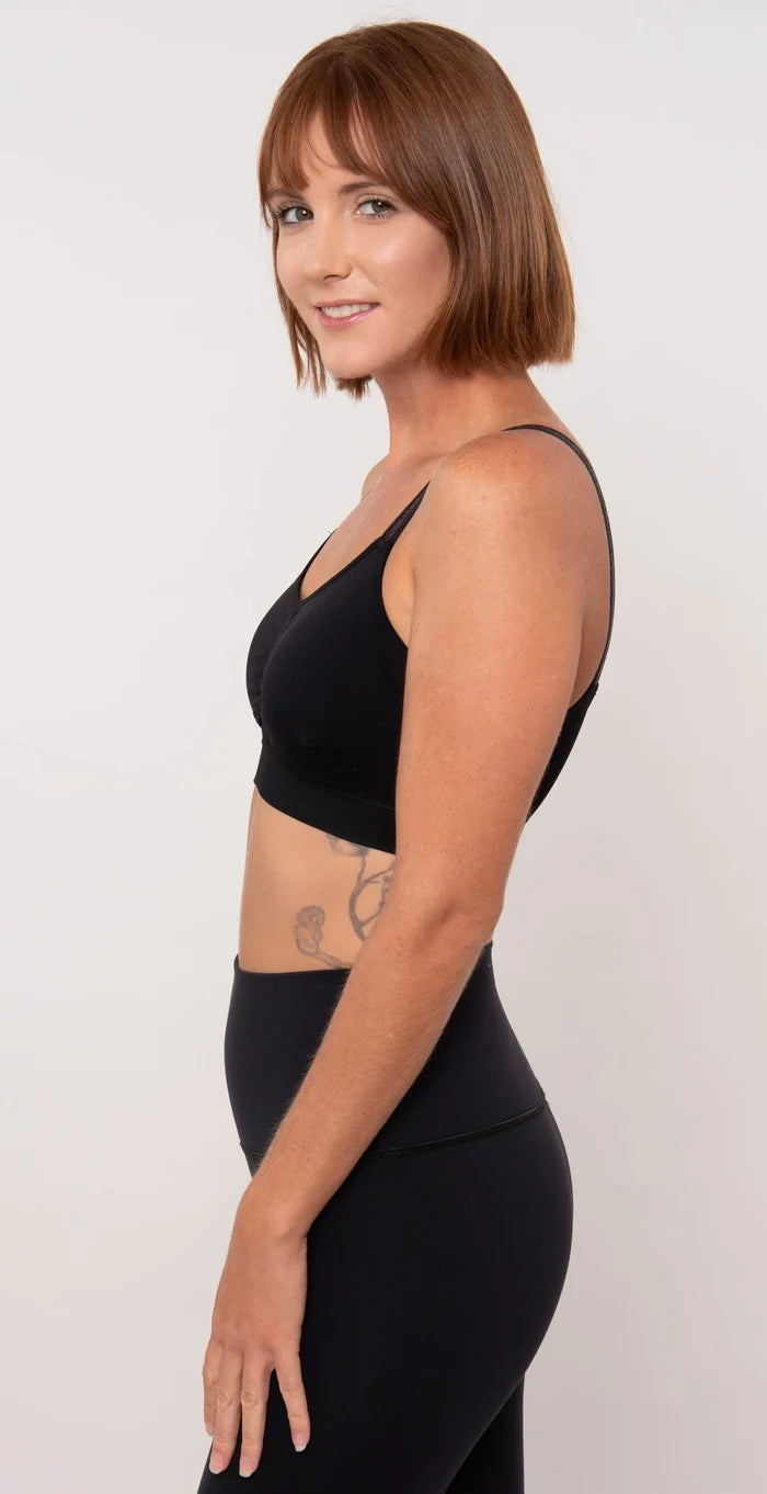 Sheer Strap Bralette in Black - Madison's Niche