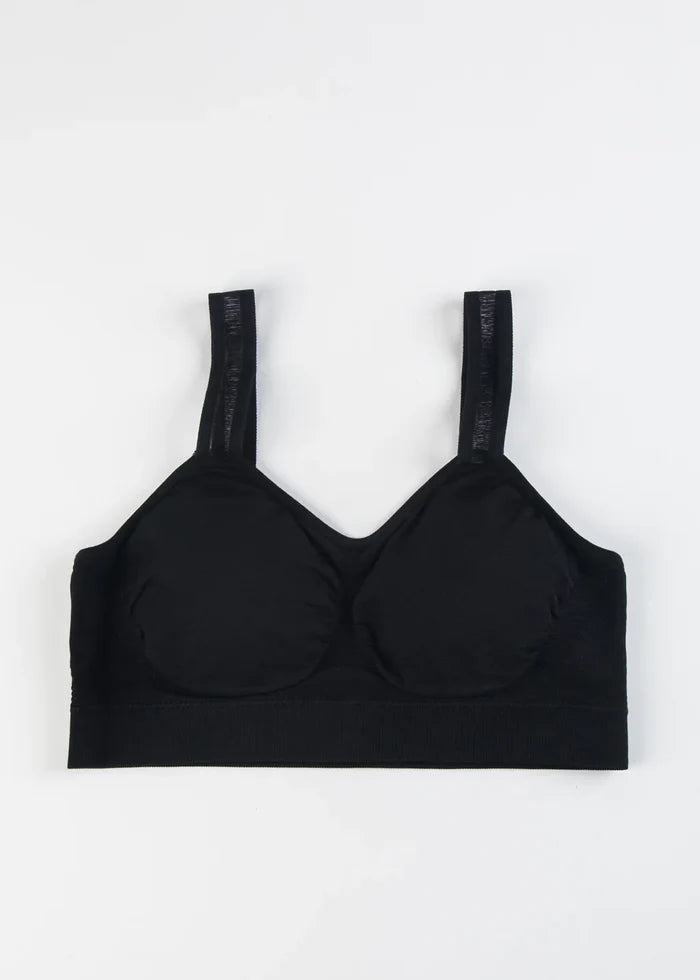 Sheer Strap Bralette in Black - Madison's Niche