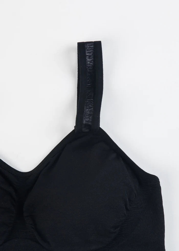 Sheer Strap Bralette in Black - Madison's Niche