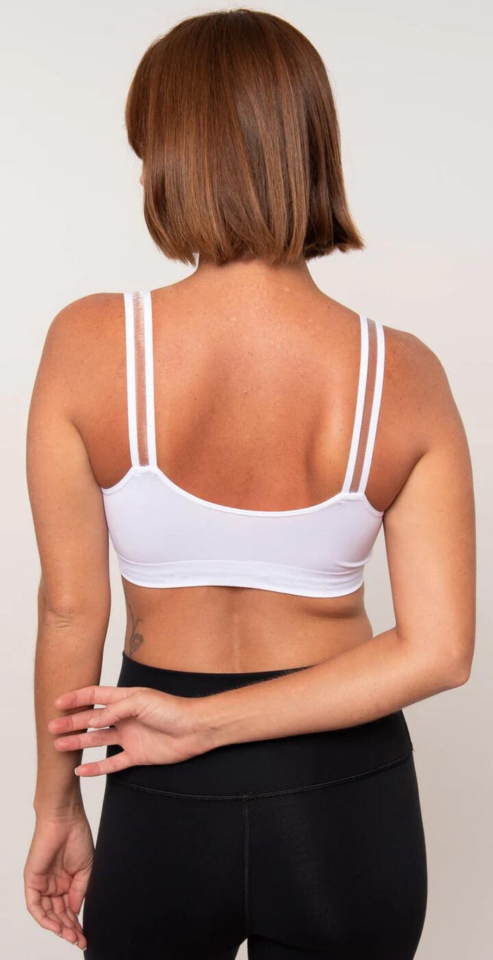 Sheer Strap Bralette in White - Madison's Niche