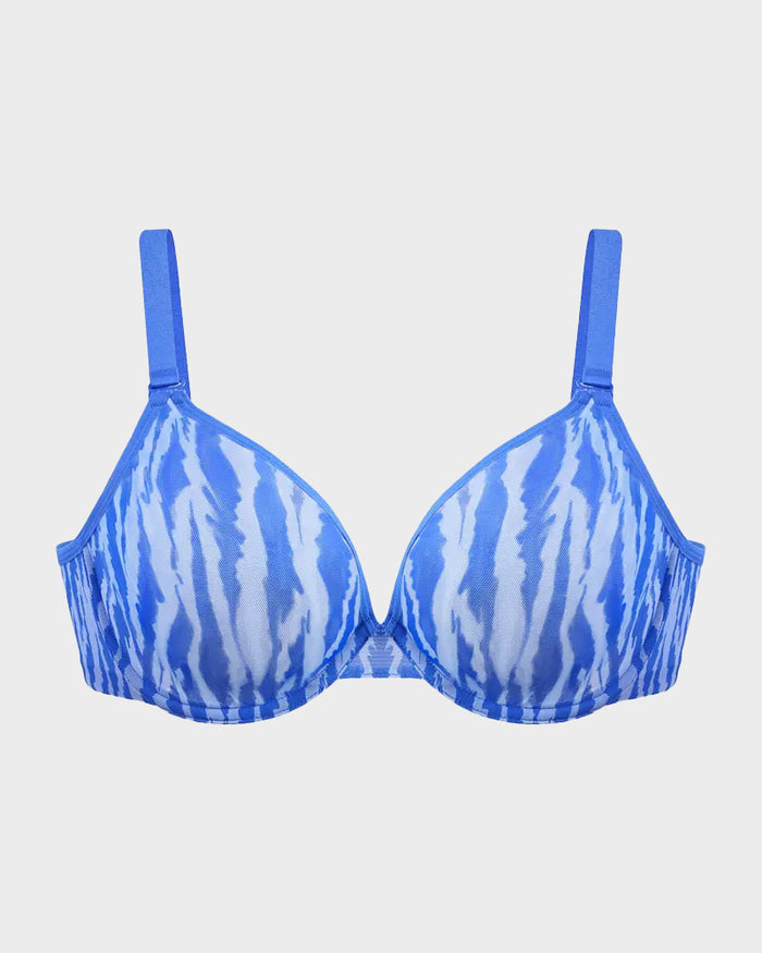 Sheer Zebra Mesh Unlined Underwire Bra