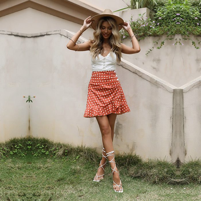 Short Hip Wrap Skirt