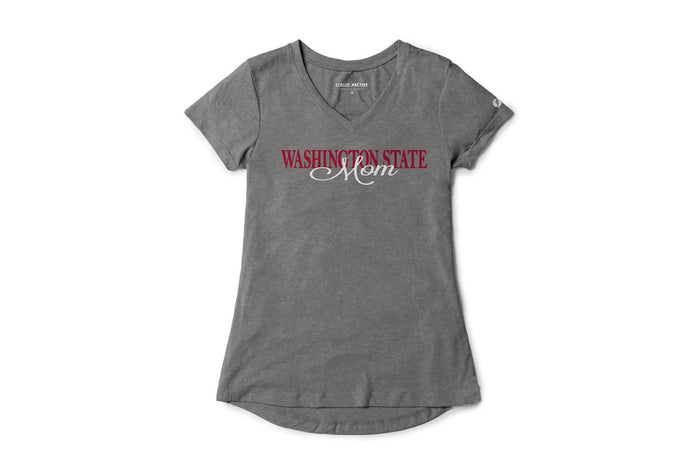 Short Sleeve Grey WSU Mom Shirt
