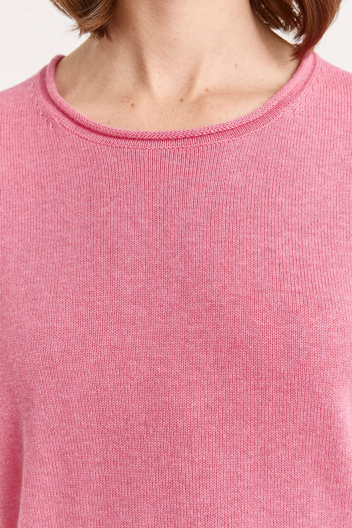 SHORT SLEEVE KNIT in Flamingo by Toorallie at Darling & Domain