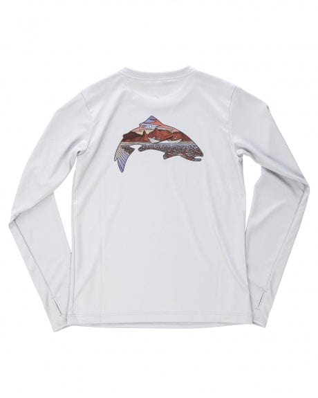 Simms Kids Solar Tech Crewneck Simms M / Sterling Youth Long Sleeve Tee Shirts Rivers and Glen Trading Co