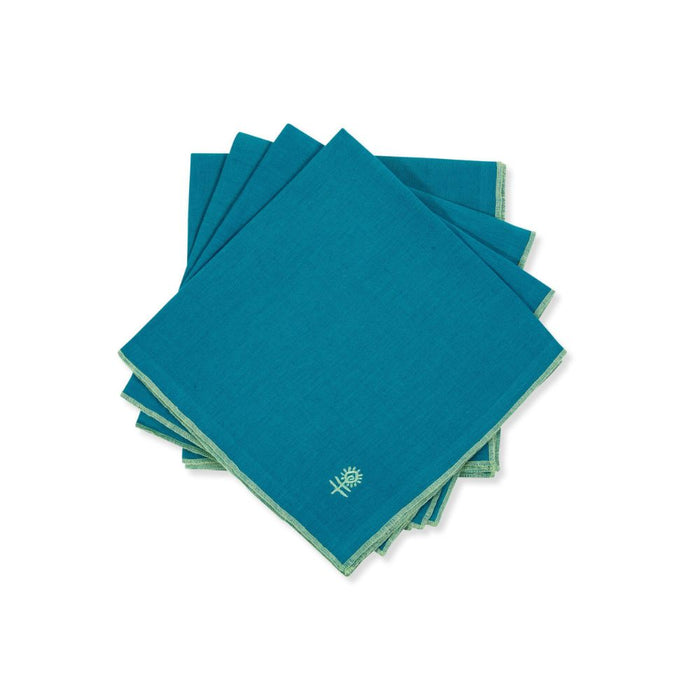 Sky + Mint Icon Linen Napkin