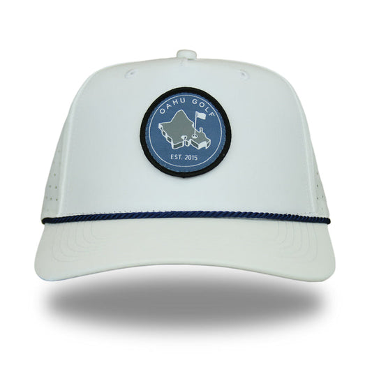 "Snow Cap Fade" - OGA 5 Panel Snapback - Snow Cap White